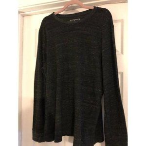 URBAN PIPELINE BLACK W/ WHITE WASH THREAD PULLOVER SHIRT SZ XXL